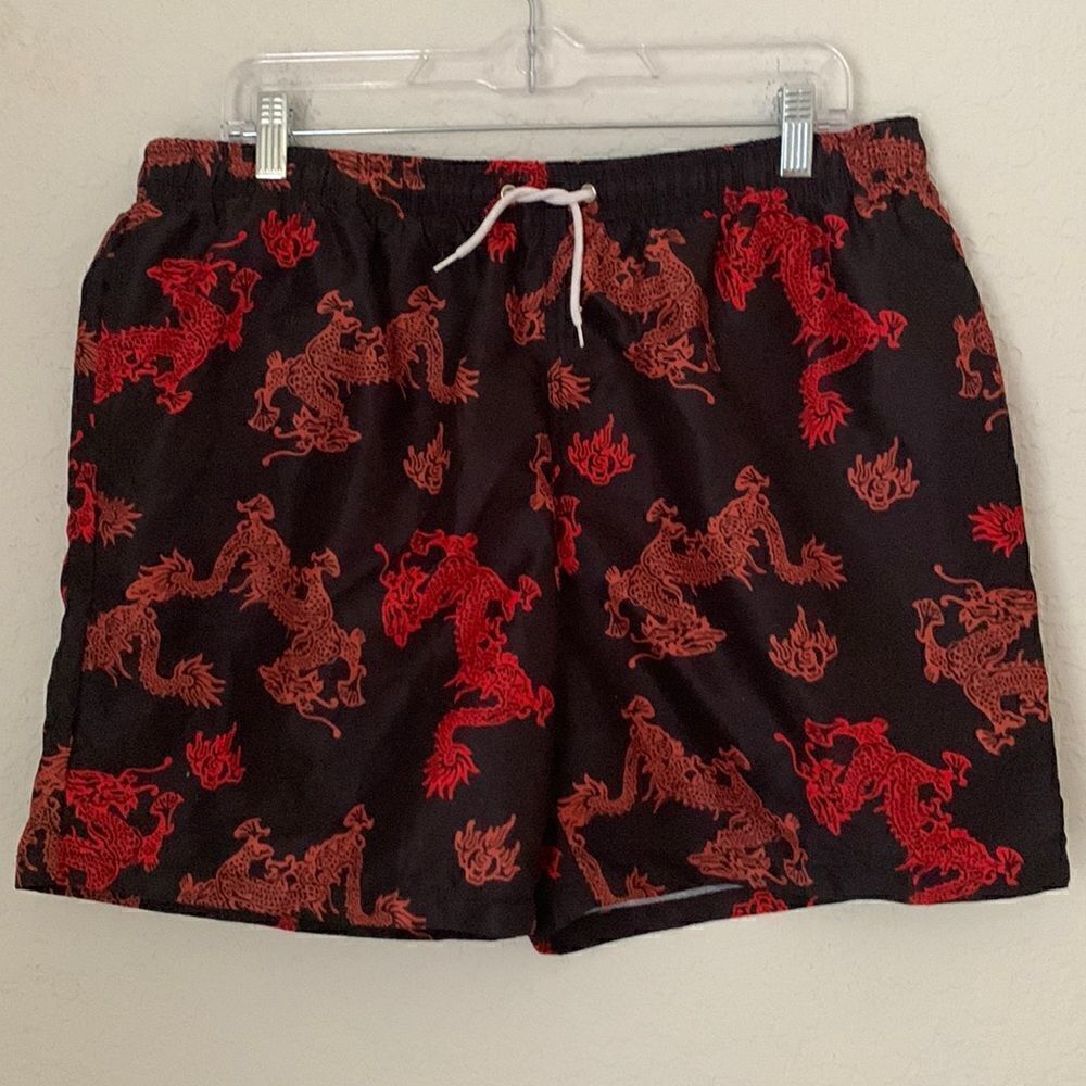 Shein the Dragons Print Men’s Swimming Shorts Size XL